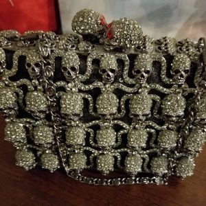 Butler & Wilson Crystal Skull Couture Clutch
